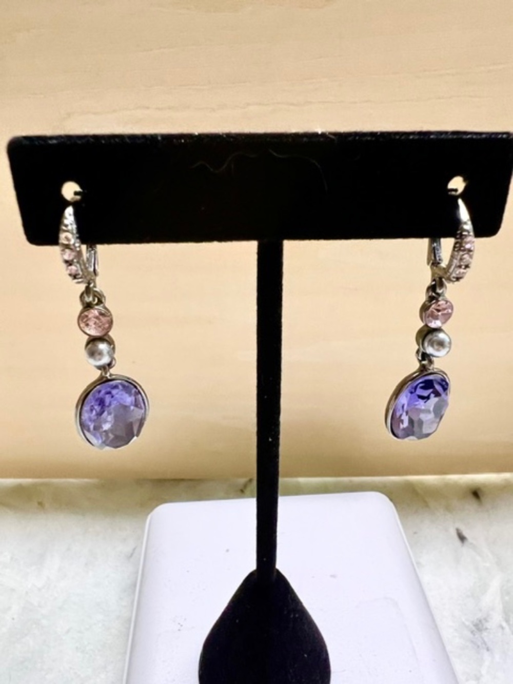 Givenchy Graduated Drop Bezel Earrings
